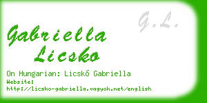 gabriella licsko business card