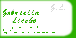 gabriella licsko business card